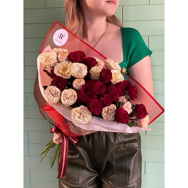 Кустовые пионовидный розы в Бугульме от магазина цветов «Rosemary»